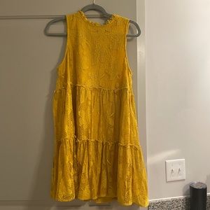 Yellow lace dress